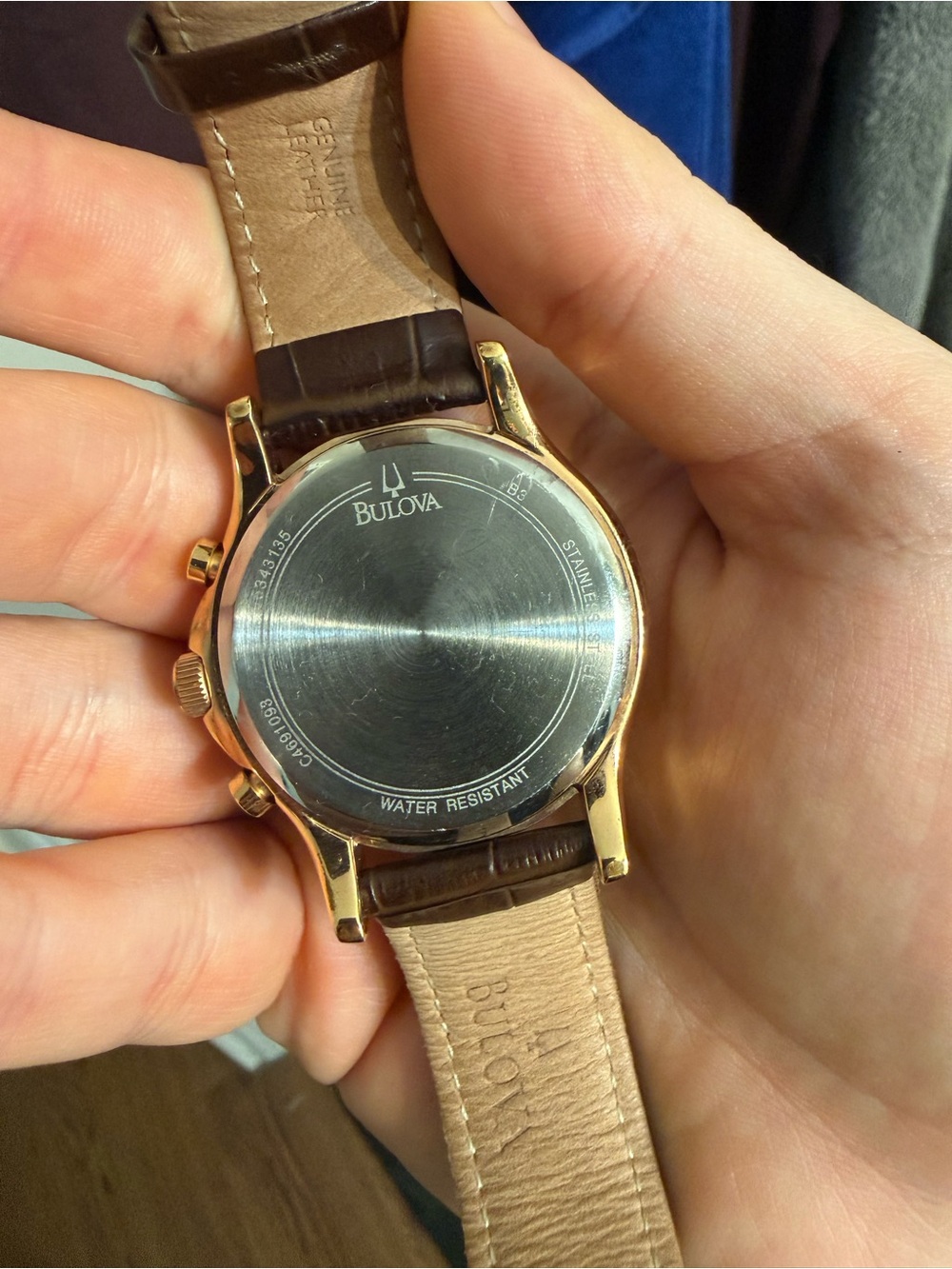 Bulova Gold Case Watch with Brown Dial and Rose Gold Accents C4691093 - Picture 3 of 3